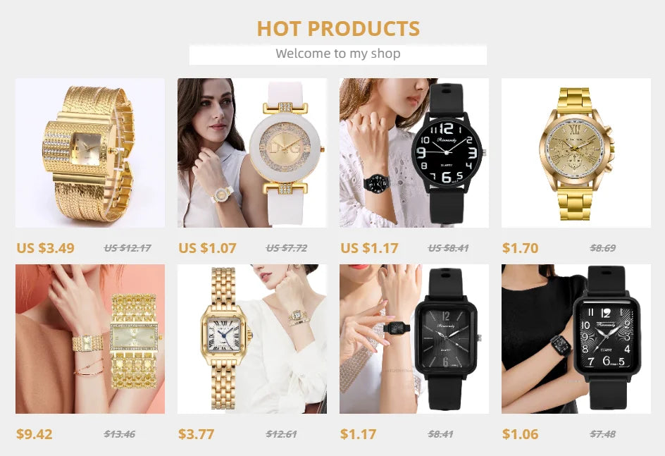 Luxury Noble Gold Ladies Quartz Watch Fashion Women's Skeleton Bracelet full Dress Clock Watches