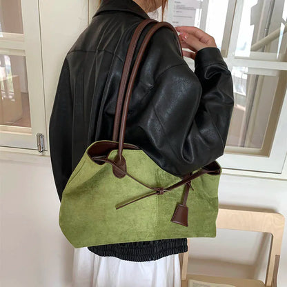LEFTSIDE Women's PU Leather Shoulder Bag 2025 Winter New Fashion Retro Underarm Bag Luxury Brand Designer Handbags Tote Bags