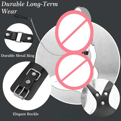 Adjustable Handcuffs and Leg Cuffs PU Collar and Bra Couple Toys BDSM Training Bondage Sex Toys SM Slave Props for Men and Women