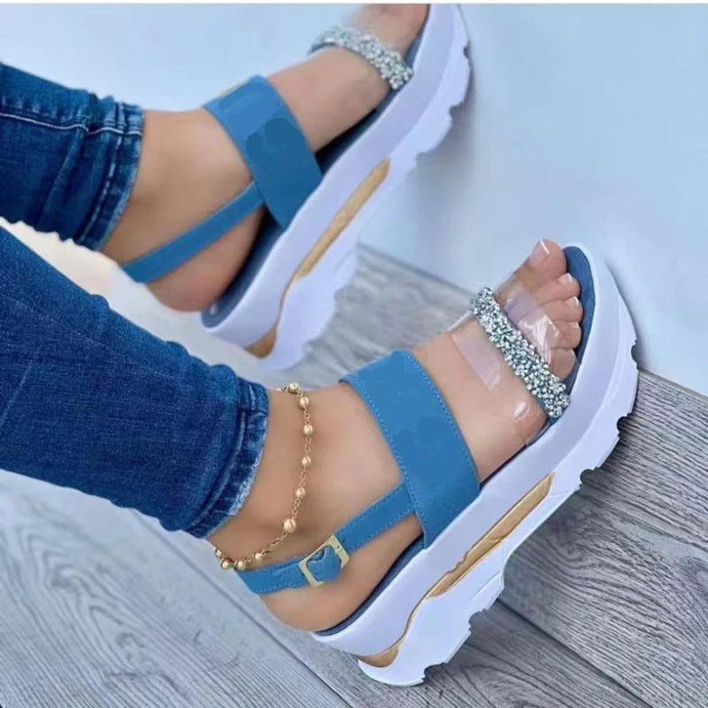 2025 Summer Sandals for Women Fashion Platform Sandals Wedge  Casual Shoes Lightweight Heeled Sandalias Mujer Flip Flops Zapatos
