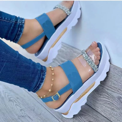 2025 Summer Sandals for Women Fashion Platform Sandals Wedge  Casual Shoes Lightweight Heeled Sandalias Mujer Flip Flops Zapatos