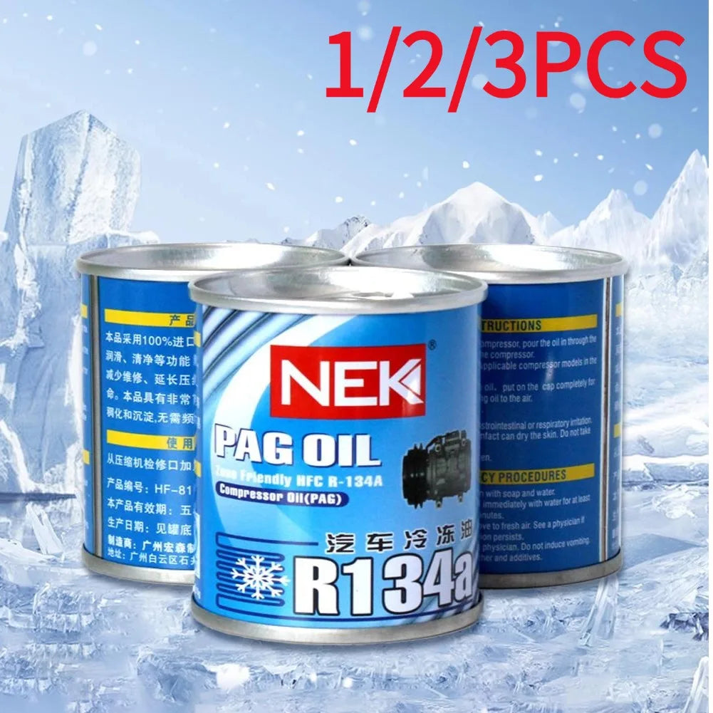 1/2/3pcs Auto R134a Refrigerant Oil Compressor Oil Automotive A/C AC Air Conditioning System Refrigerant For Car Truck Accessory