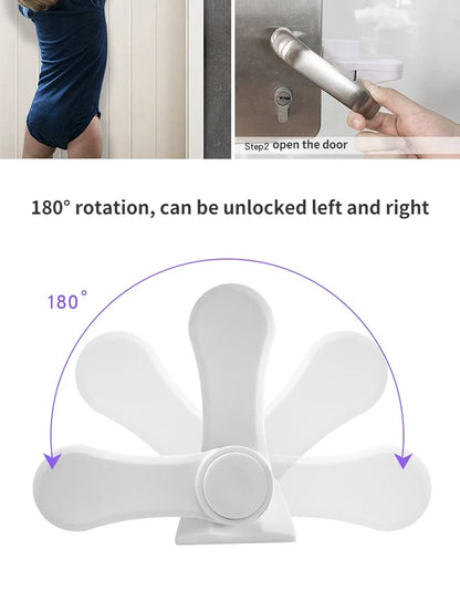 Home Universal ABS Protection Device for Children Safety ABS Anti-open Handle Locks Door Lever Lock Baby Kids Safety Doors Lock