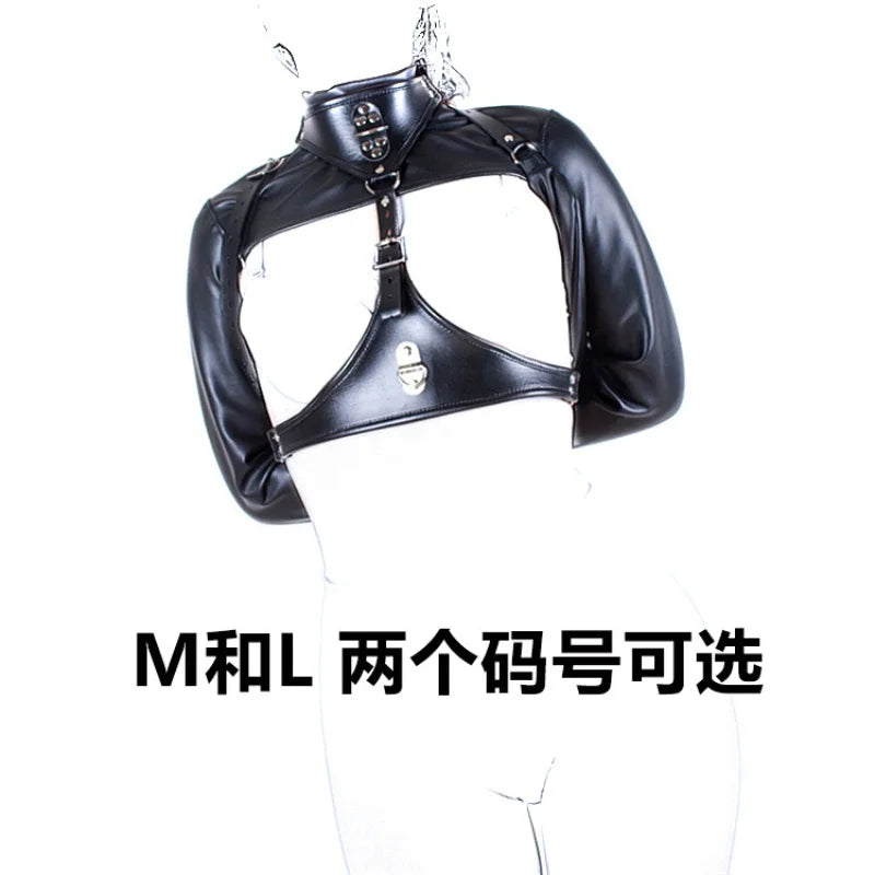 Female Leather Revealing Restraint Clothing Punk Style Couple Sex Bdsm