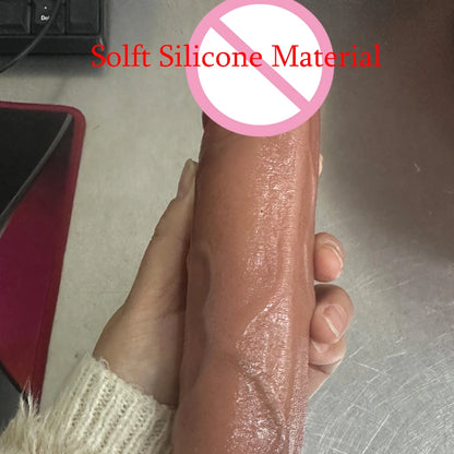 FRKO Silicone Real Big Dildo with Flat Chastity Cage Device Inverted Chastity Accessories Role-Playing Sextoys 정조대 BDSM 18+