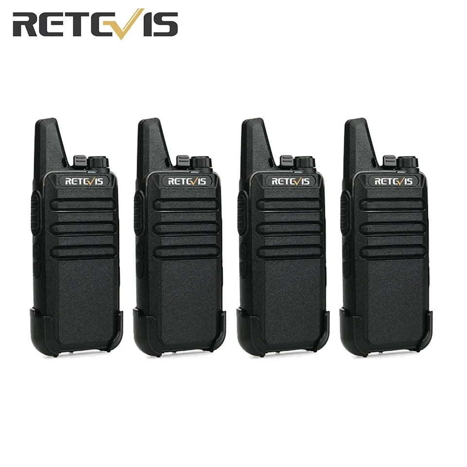Retevis RT622 Mini Walkie Talkie 4 Pcs Walkie-talkies PMR446 FRS Portable Two Way Radio Communication Radio for Restaurant Hotel