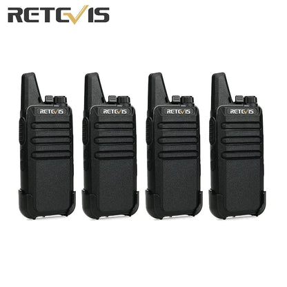 Retevis RT622 Mini Walkie Talkie 4 Pcs Walkie-talkies PMR446 FRS Portable Two Way Radio Communication Radio for Restaurant Hotel