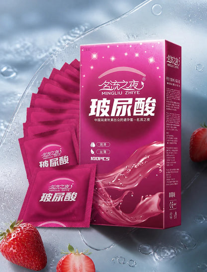 Strawberry Flavored Condoms 100pcs Bulk Ultra Thin Latex Condoms  Safe Contraception Lubricated Male Sex Toys for Men