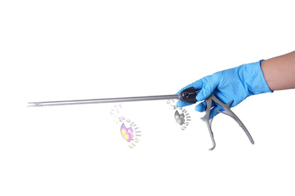 Laparoscopic Titanium Clip Applier Single Action Surgical Forceps with Ligation Clips, 5mm/10mm Hemostatic Clamping Instrument
