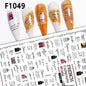1PCS Marbled Nail Sticker 3D Abstract Lines Sticker Nail Art Supplies Nail Decals Y2K Laser Butterfly Ladies Nail Art Decoration