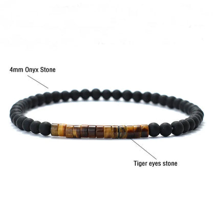 New Minimalist 4mm Bead Bracelet Unisex Emperor Onyx Small Stone Braclet Meditation Yoga Strand Braslet Couple Brazalete Pulsera
