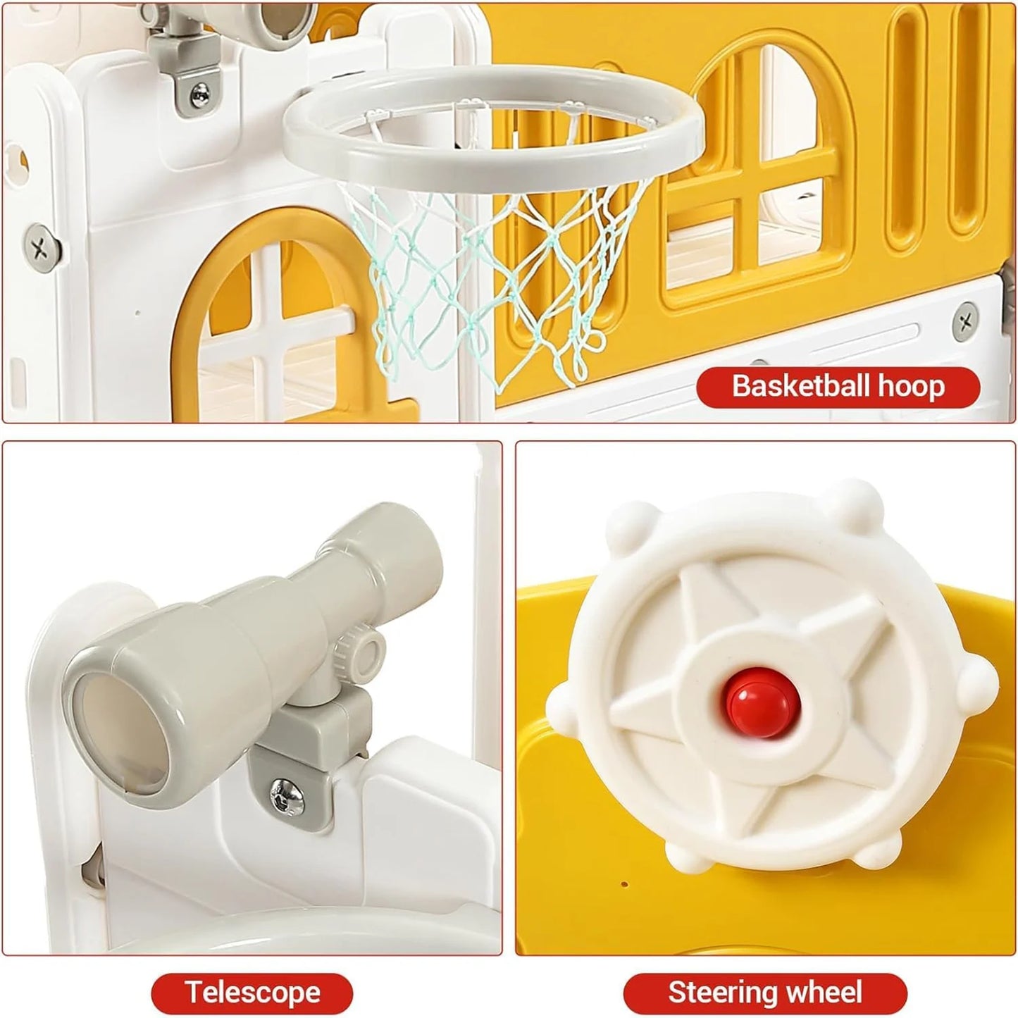 Children's Slide Outdoor Indoor Domestic Baby Sports 8 in 1 Slide Playset Family Multifunction Amusement Park Toys