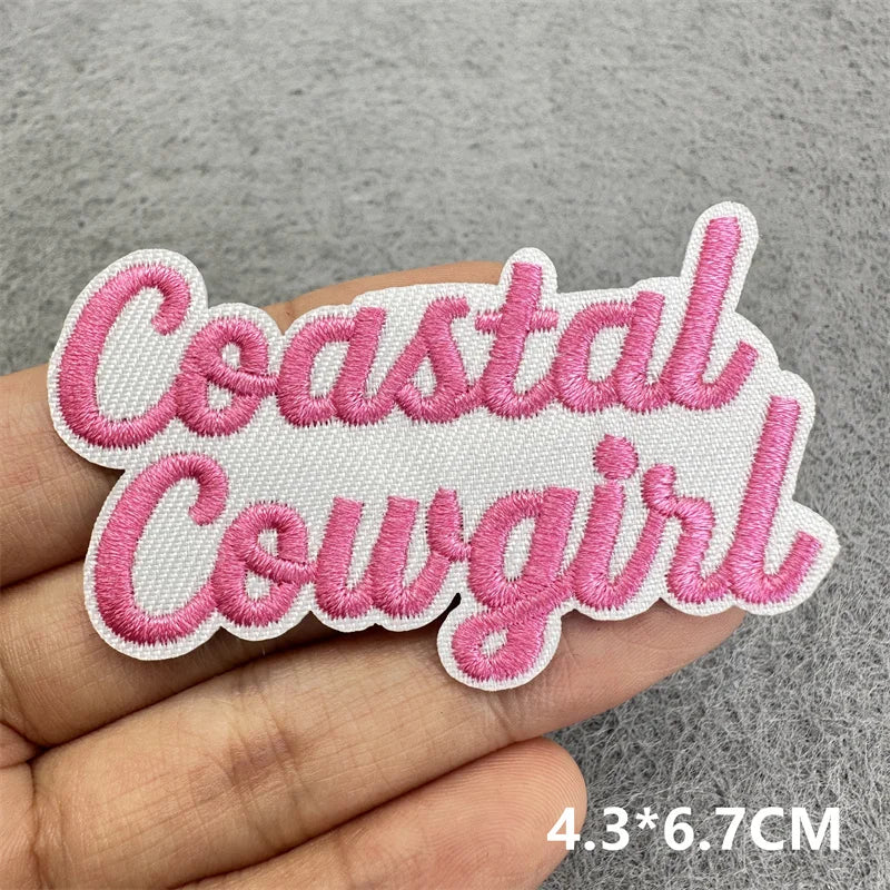 Cartoon Embroidered Patches For Clothing Slogan Letters Embroidery Patch For Clothes Iron On Patches On Clothes Jackets DIY