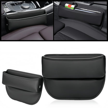 Universal Car Seat Gap Organizer PU Leather Console Side Pocket Auto Crevice Filler Storage Box Interior Accessory
