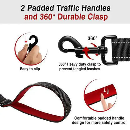Double Strap for Dogs Hands Free Leash Dog Long Leash for Pet Puppy Accessories Dog Walking GXQ16