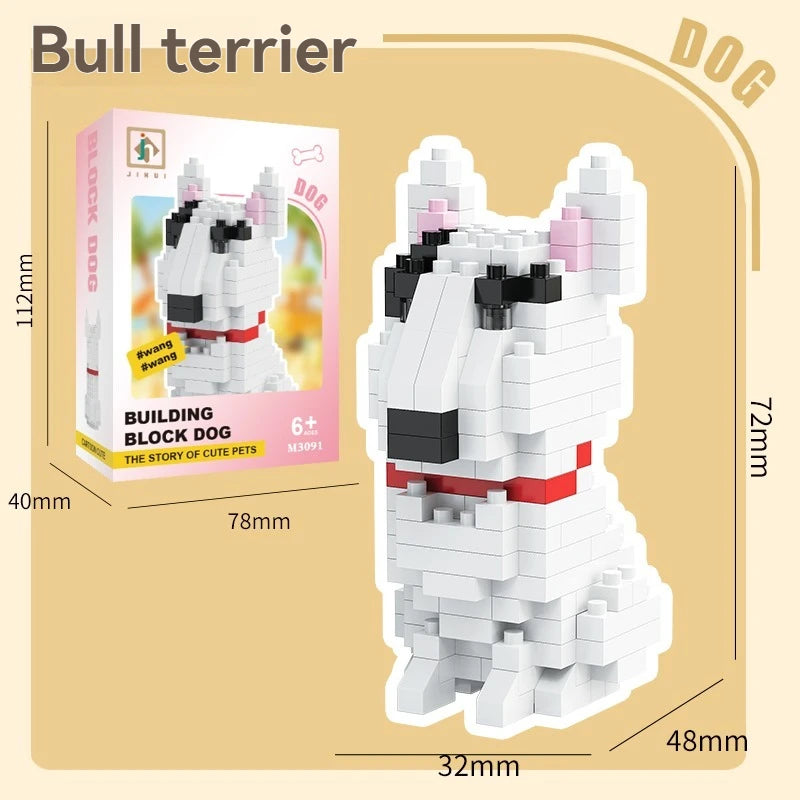 DIY Creative Micro Building Blocks Set  Dogs  Cartoon Character Models DIY Educational Toys For Children Birthday Gift