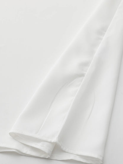 White Muslim Short Sleeve Embroidery Kaftan 2025 New Islamic Garment Elegant Female Summer Clothing