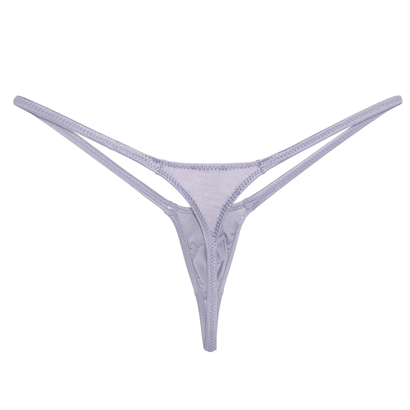 YAULAANG Sexy men's gloss gay underwear oily G-Strings thong Shiny low-waisted High Elasticity mens lingerie