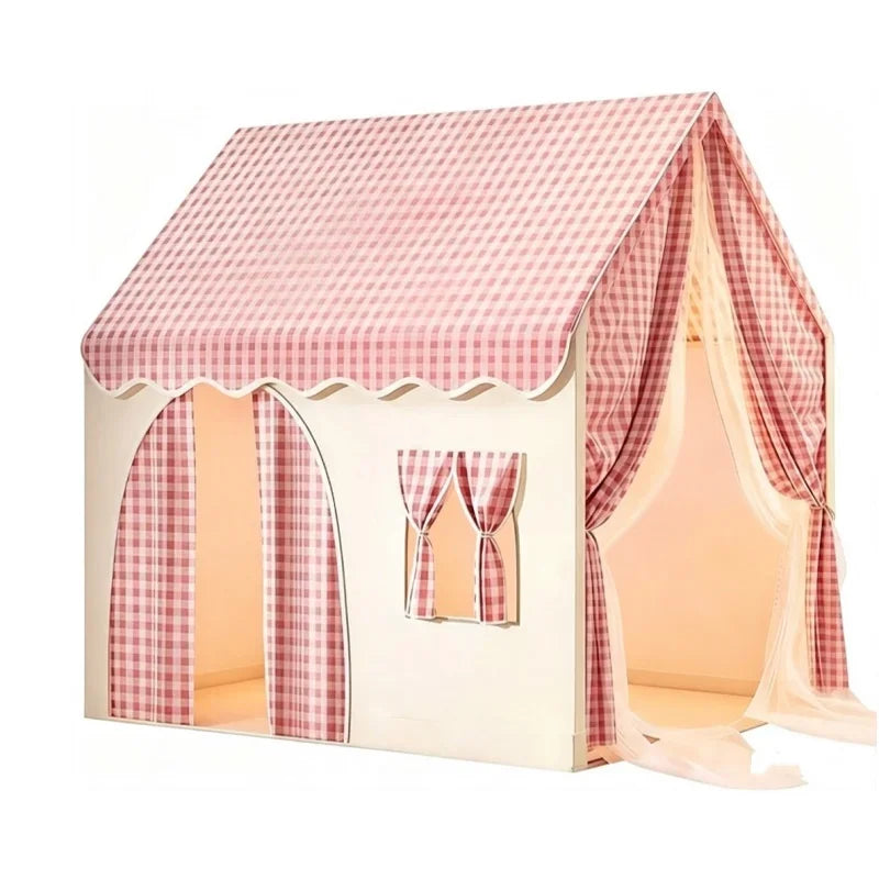 Large Castle Play Tent Foldable Play House Portable Small Playhouse Ideal Home Game Tent for Playroom Backyard Fun Activities