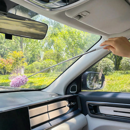 1-Piece Washable Mini Telescopic Duster with Extendable Handle, Lint-Free, Multi-Functional and Efficient Cleaning Tool with Flexible Head - Suitable for Narrow Spaces in Homes and Cars