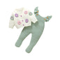 Winter Baby Girls Floral Clothes White V Neck Long Sleeve Sweaters Cardigans+Leggings Newborn Infant Outfits Sets 2pc Sport Suit