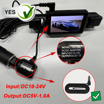 Car Dash Cam 4 Channel Black Box WiFi Driving Camera FHD 1080P Front Left Right Rear Night Vision Loop Recording Add Hardwire