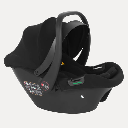 Babyvoyage Black Baby Car Seat with Isofix Base Station UPF45+ Sun Protection Comfortable Breathable Mesh I-Size Infant Car Seat