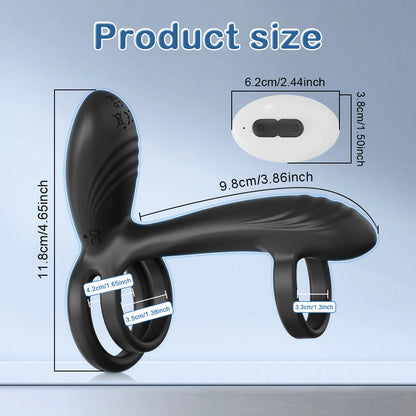 Vibrating 360°Twisting Cock Ring Sex Toys for Women Adult Couples G-spot Clitoral Stimulator Penis Ring for Men Dick Vibrator 18