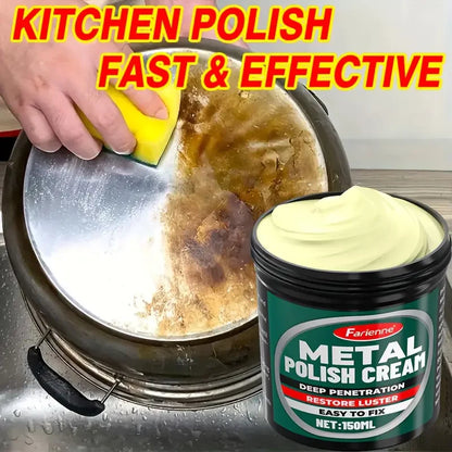 Multi-functional Metal Polishing Paste - Quick Chrome Repair, Shine Restoration and Rust Remover - Suitable for Cars and Motorcy