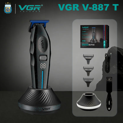 VGR Hair Trimmers Professional Haircut Machine 9000 RPM Hair Clippers Electric Trimmers Rechargeable Hair Trimmer for Men V-887