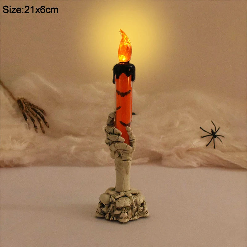 Halloween Led Candles Skeleton Ghost Hands LED Light Happy Halloween Party Home Decoration Supplies Haunted House Horror Props