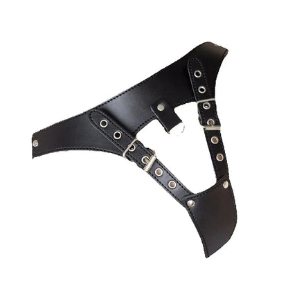 BDSM Bondage Harness Briefs Pant Hole Sex Toys For Woman PU G-strings Panty Masturbation Underwear Panties Chastity Strap Belt