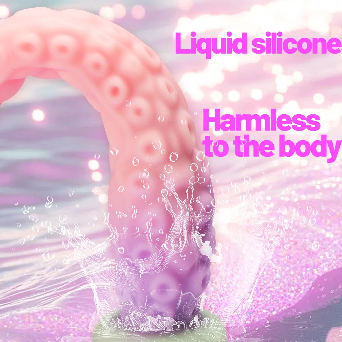 Different Size Tentacles Anal Plug Adult Sex Toy G-spot Clitoris Anal Area Stimulation Made of Soft and Safe Liquid Silicone.