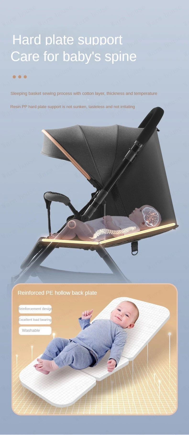Baby Carriage,Bi-directional ultra lightweight foldable high landscape four wheel shock absorber baby stroller,baby cart
