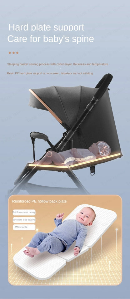 Baby Carriage,Bi-directional ultra lightweight foldable high landscape four wheel shock absorber baby stroller,baby cart