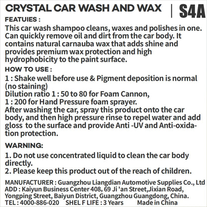 High Foaming Shampoo- Concentrated Ceramic Car Wash Soap Works with Foam Cannons,Foam Guns or Bucket Washes | For Cars,Trucks