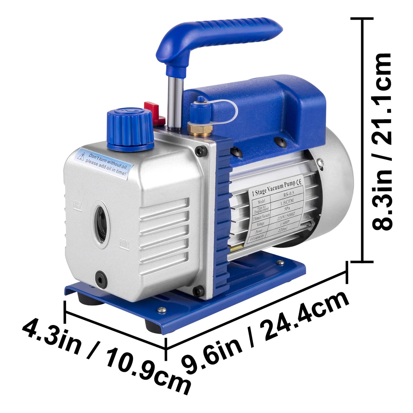 SucceBuy 1.8 CFM - 4.8 CFM Refrigerant Vacuum Pump Kits HVAC 1/3HP 1/4 HP with Manifold Gauge for Household Air Conditioning