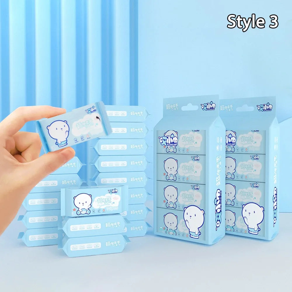 Soft Baby Wet Wipes Hand Mouth Cleaning Large Pack Freshing Cleaning Wipes Disposable High Quality Mini Portable Wipes Babies