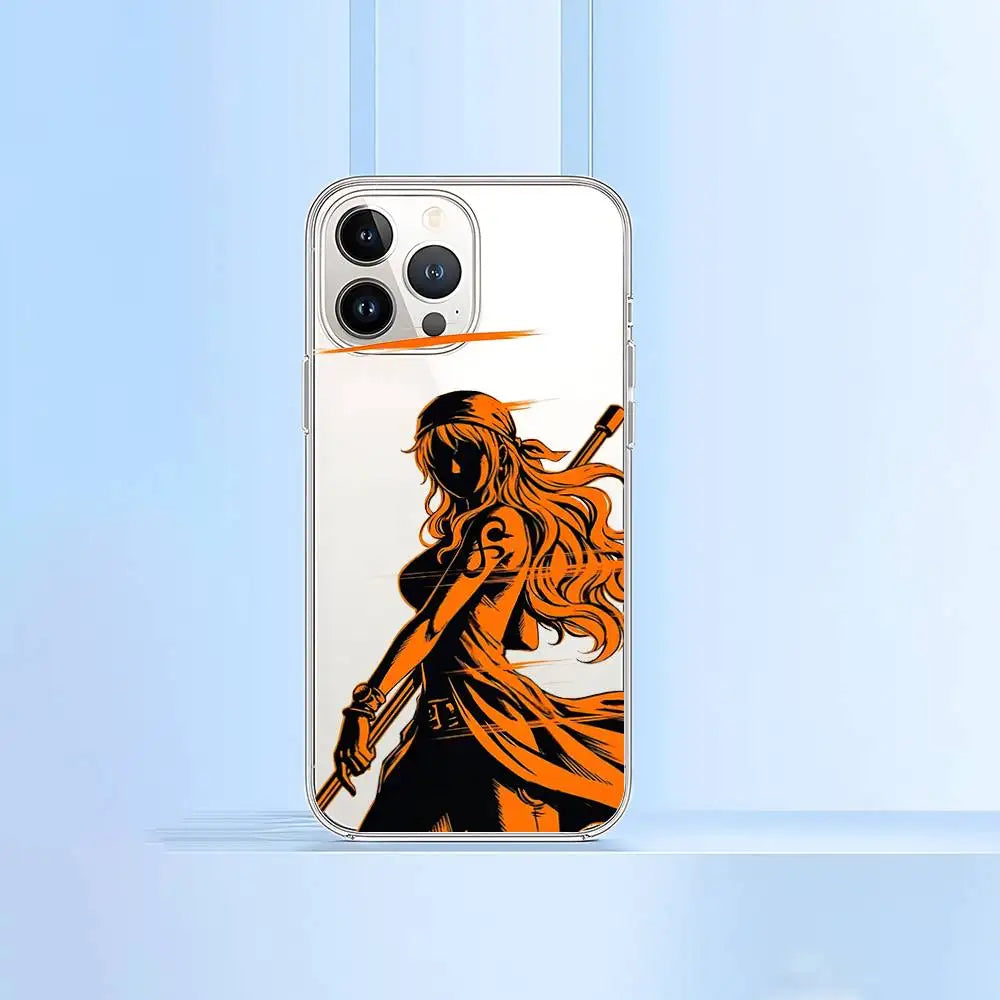 Cute Anime N-Nami Phone Case For IPhone 17 16 15 12 11 Pro Max 14 Plus 13 Mini Clear Cover Soft Funda