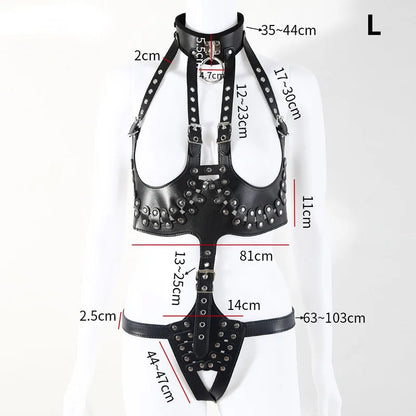 Sex Suit Harness Women,Slave Bondage Restraints Cosplay Sexy Lingerie Sex Toys for Couples BDSM Collar Bra Open Breast Underwear