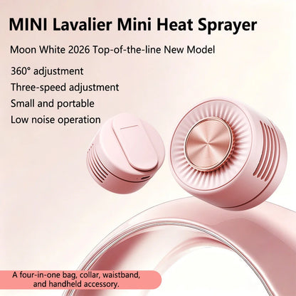 Lenovo Portable Bladeless Clip Fan 360° Rechargeable Mini USB Desk Fan Small Cooling Fan for Outdoor Travel Office
