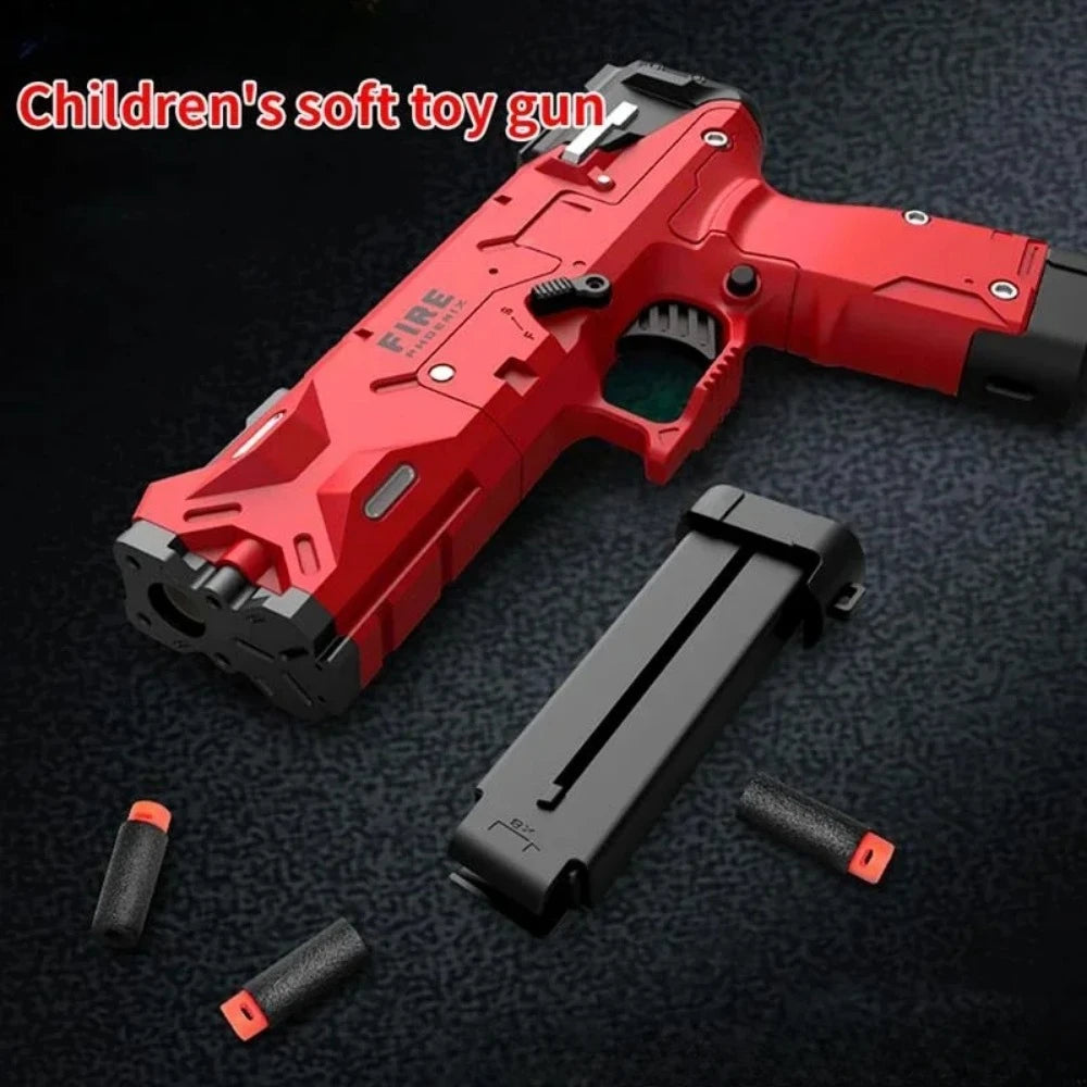Children Manually Loaded Launcher Shell Soft Bullet Gun Toy Outdoor CS Shooting Game Christmas Gift for Boy