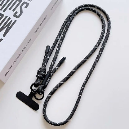 Adjustable Fashion Anti Loss Phone Lanyard 120CM Crossbody Neck Cord Wrist Strap for iPhone 17 Pro Max Case Chain Two Ring Rope