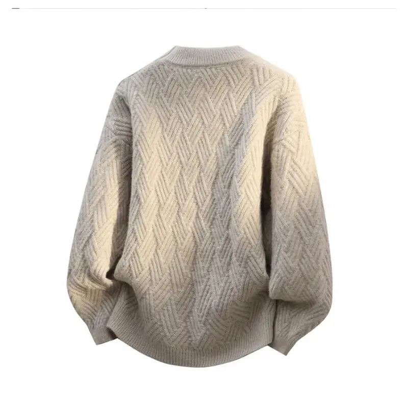 Warm Knitted Pullover 2025 New Winter Men's O-neck Casual Sweater High-quality Men's Pullover Clothing Size 4XL