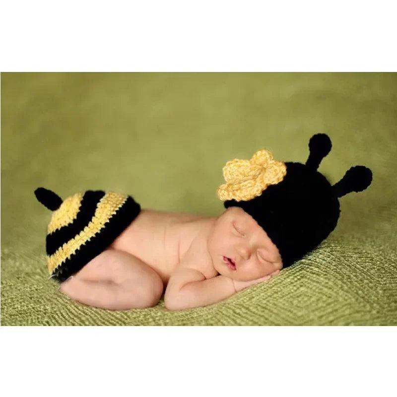 Newborn Photography Props New Born Baby Crochet Knit Costume Accessories Infant Photo Shoot Clothes Newborn Shooting