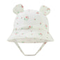 Baby Cotton Sun Hat New Children Outdoor Rabbit Ear Beach Caps Boy Girl Print Panama Hat Unisex Beach Bucket Hat For 3-12 Months