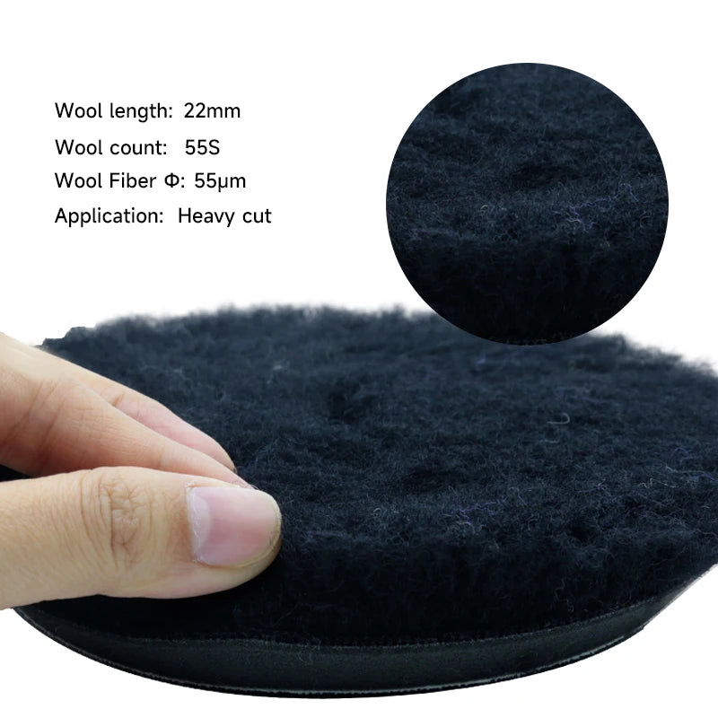 DETAILING Car Polishing Pad Wool Buffing Pads Waxing Polishing Disc Cleaning Scratch Removal Tool 3/5/6 Inch Self-Adhesive