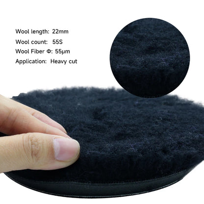 DETAILING Car Polishing Pad Wool Buffing Pads Waxing Polishing Disc Cleaning Scratch Removal Tool 3/5/6 Inch Self-Adhesive