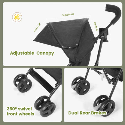 Wedyvko Baby Stroller Travel Stroller Lightweight, Portable Design Folding Children's Baby Stroller