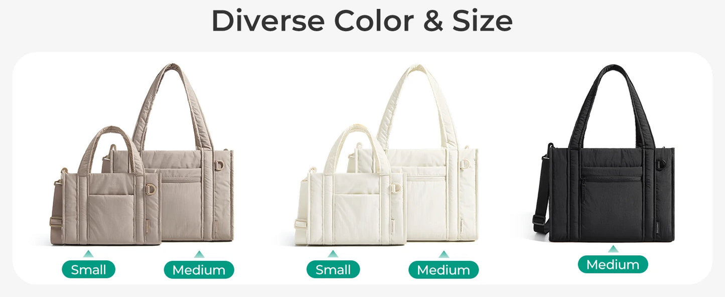 BAGSMART Small Tote Bag for Women Lightweight Crossbody Bag with Zipper Mini Shoulder Bag for Travel Work College